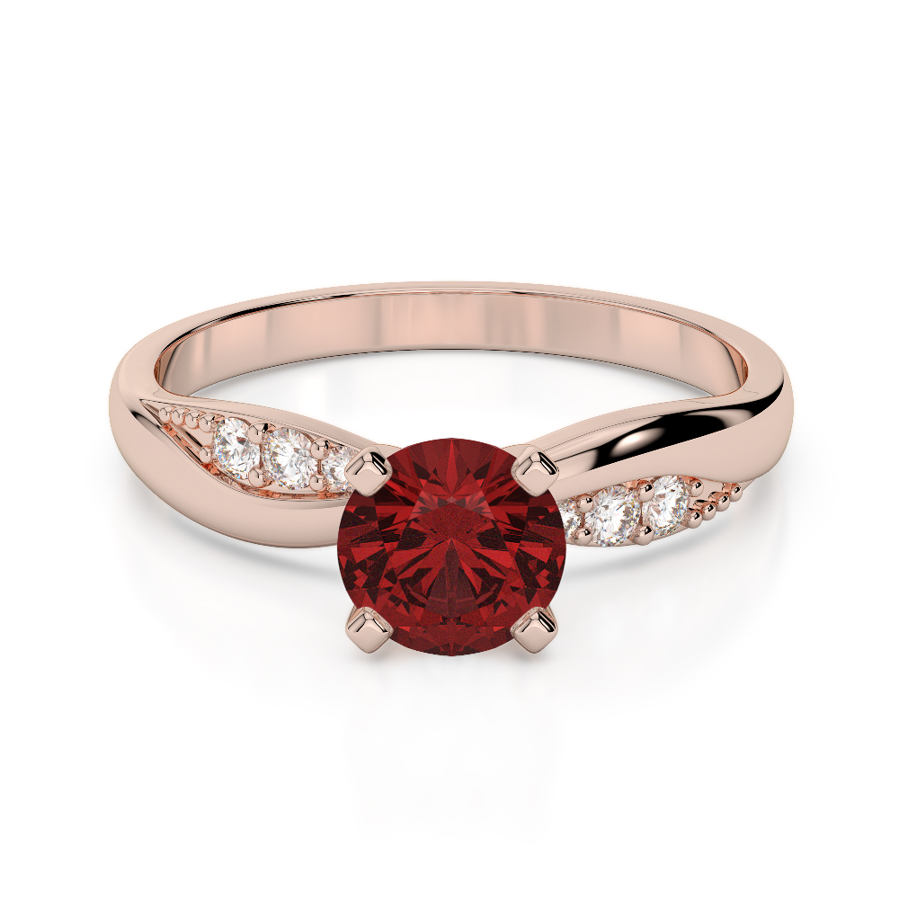 Gold Platinum Round Cut Garnet And Diamond Engagement Ring Agdr 2024   RGold Garnet Ring 2024 1 