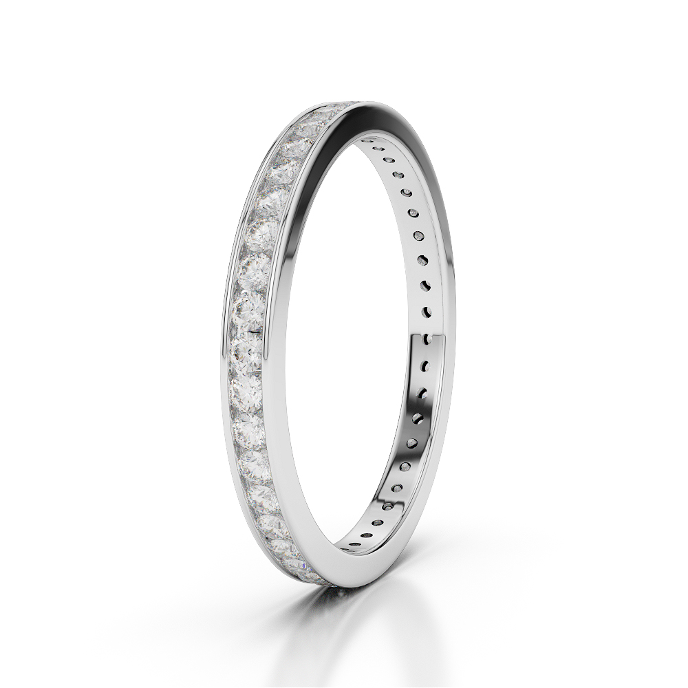 2.5 mm gold / platinum diamond full eternity ring agdr-1086