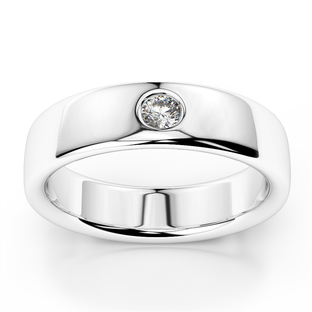 Gold / platinum diamond mens wedding ring 5 mm agdr-1274