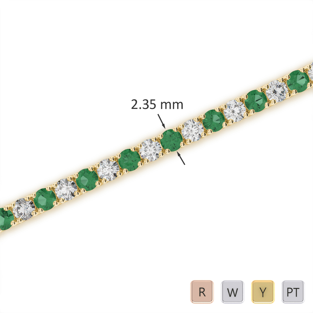 18ct White Gold Emerald Cut 12.00 ctw Diamond Bracelet – Mazzucchelli's